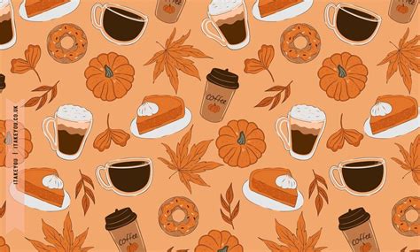 20+ Cute Autumn Wallpapers To Brighten Your Devices : Coffee, Donut ...