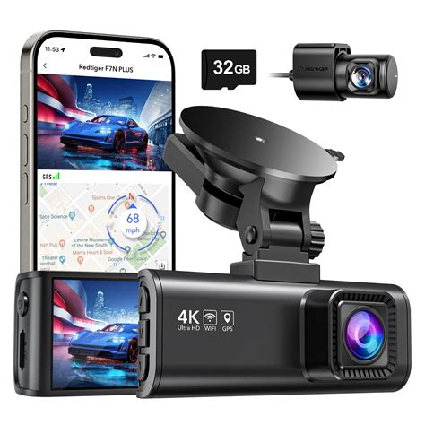 REDTIGER Dash Cam Front Rear, 4K/2.5K Full HD Dash Camera for Cars