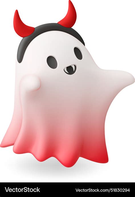 isolated spooky ghost halloween vampire vector image