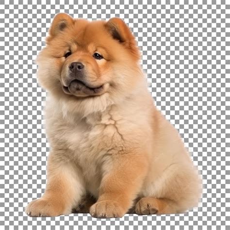 Premium PSD | Cute chow chow dog puppy breed isolated on transparent