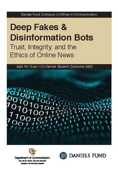 April 18, 2019 - Deep Fakes and Disinformation Bots: Trust, Integrity