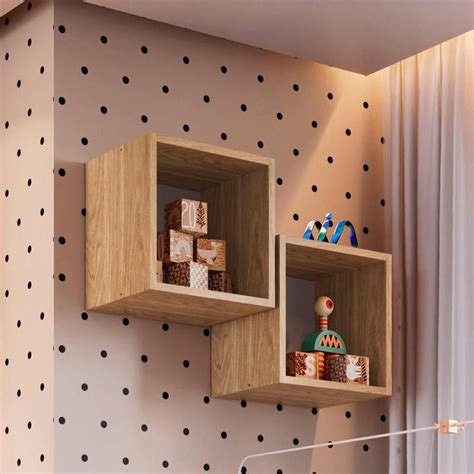 Nichos Para Quarto Infantil Feminino - Kit 2 Nichos Para Quarto Infantil 30 x 30 cm Itapuã Branco Ed Completa ...