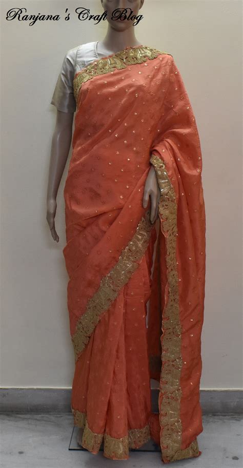 saree designing  lace border ranjanas craft blog