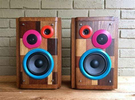 unique pair   passive wooden speakers