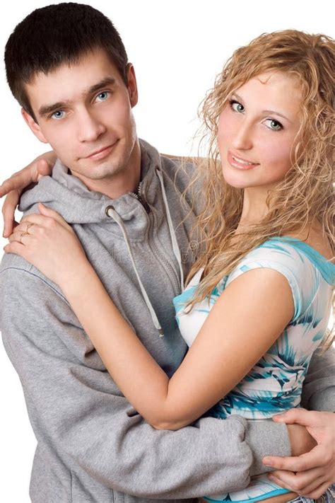 Young Attractive Hugging Couple Stock Image - Image of heterosexual ...