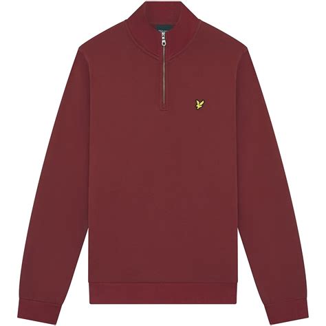 Lyle and Scott | Lyle Half Zip Sn00 | Burgundy | Scotts Menswear
