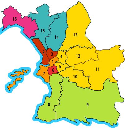 Arrondissements of Marseille France (Districts of Marseille)