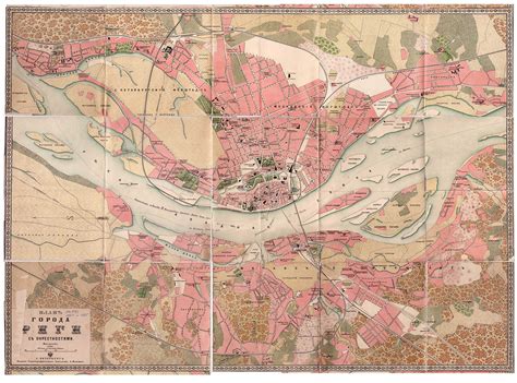 Карта Риги в 1880-е годы