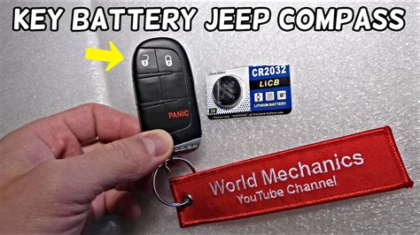 HOW TO REPLACE KEY FOB BATTERY ON JEEP COMPASS - YouTube