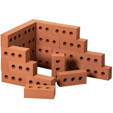 construction stacking building red brick block rectangle foam kids