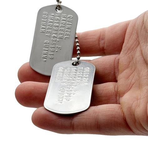 'Harley Quinn' Dog Tags - Costume Cosplay Prop Replica Military