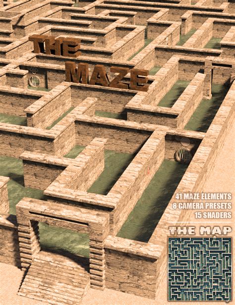 The Maze - Huge Labyrinth for Daz Studio | Daz 3D