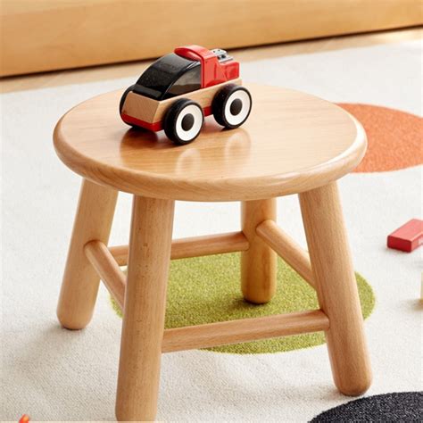solid wood small stool household childrens stool oak  stool raw