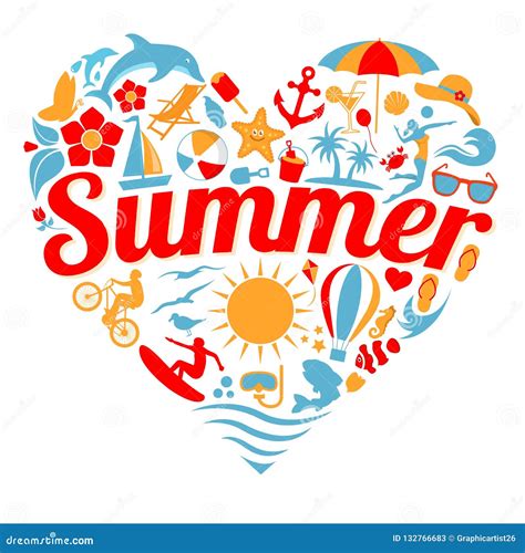 Summer Love Word Royalty-Free Stock Image | CartoonDealer.com #217702924