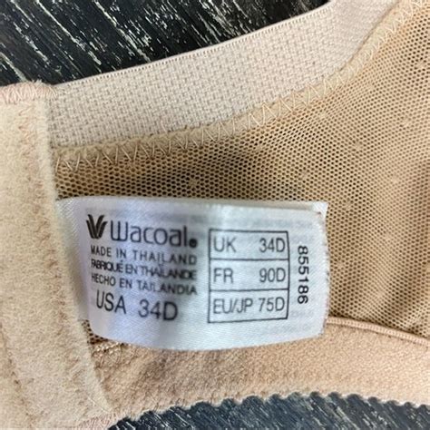 Wacoal Nude #855186 Underwire Unlined Lace Bra 34D - Gem