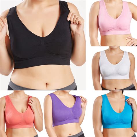 VBTAPA Plus Size Sports Bras for Women Seamless Wireless Cooling