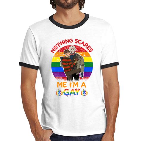 Nothing Scares Me I'm A Gay Pride LGBT Jason Voorhees Freddy Krueger L