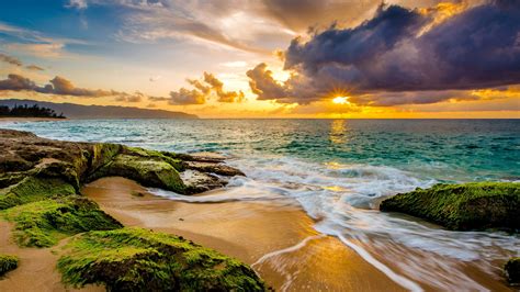 Sunset in Hawaii Beach Wallpaper 4k Ultra HD ID:3788