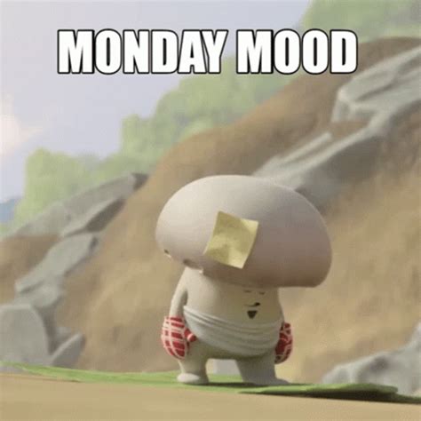 animated mushroom falling  funny monday mood gif gifdbcom