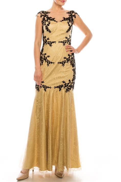 Decode Floral Lace Appliqué Mermaid Cut Dress – New Yorker's Apparel