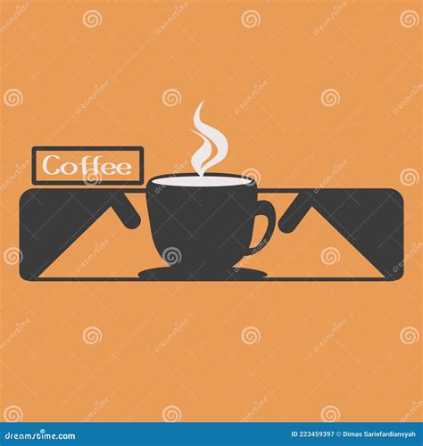 Coffee and Smoke Silhouette Unique Logo for Coffee Shop Business
