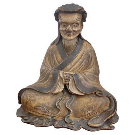 Japanese old man statue, Tenmei Era, dated 1781 For Sale at 1stDibs