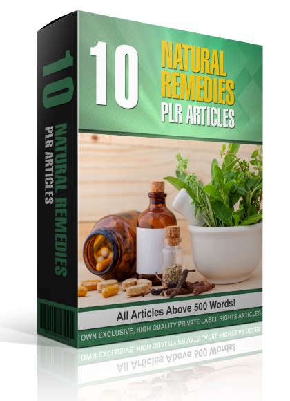 10 Natural Remedies PLR Articles – Excellency PLR