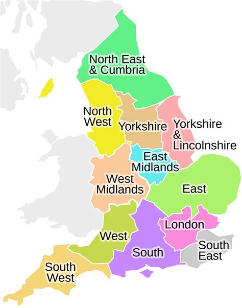 Map of the BBC English regions. By Dr Greg (2022) : r/MapPorn