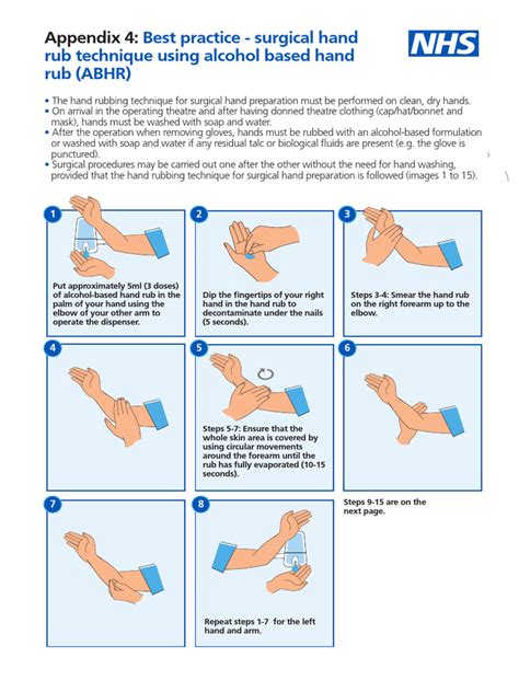 2B - Handout - SOP Surgical Hand Rub Technique | PDF | Hand | Limbs
