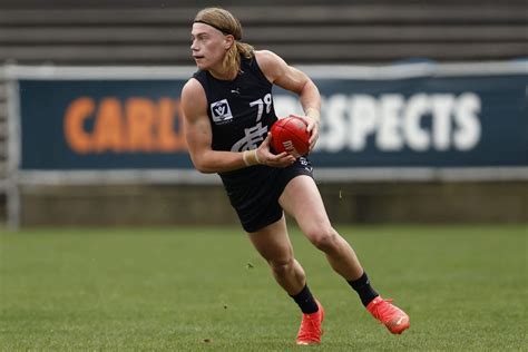 AFL Draft prospect Harley Reid impresses in second stint with Carlton's