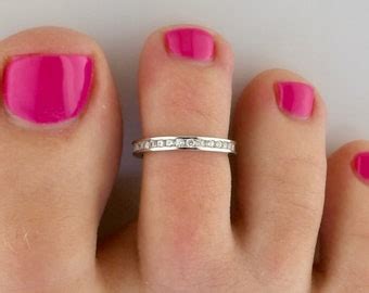 diamond toe rings etsy
