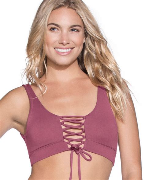 Maaji Juneberry Allure Reversible Lace Up 4-Way Halter Bikini Top