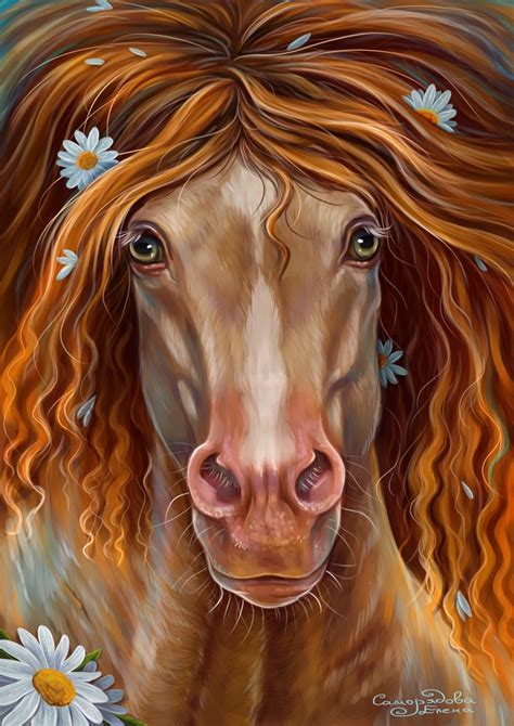 Иллюстрация Лошадка в стиле природа | Illustrators.ru