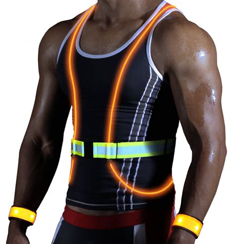 LED Light Reflective Vest and 2 LED Wristbands #LEDVESTPOST