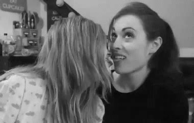 lesbians licking tongue gif gifdbcom