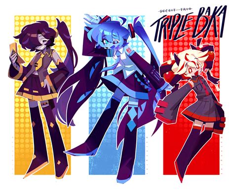 hatsune miku, kasane teto, akita neru, shadow milk cookie, candy apple