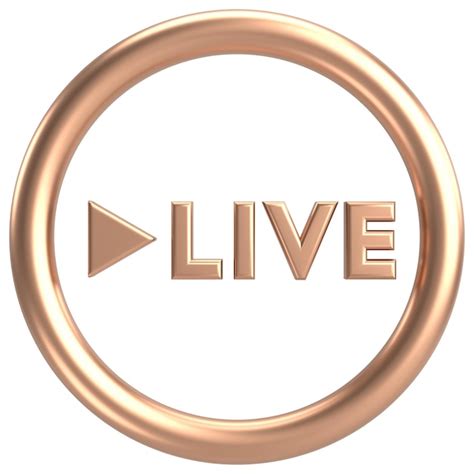 Premium Photo | Live button live streaming 3d illustration