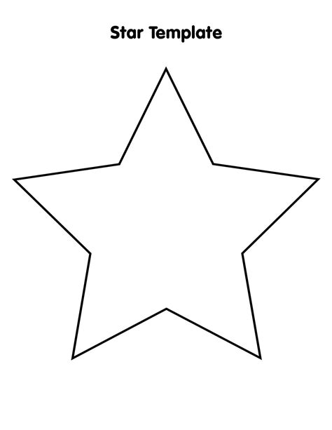 Free Christmas Crafts: Large Star Template Printable