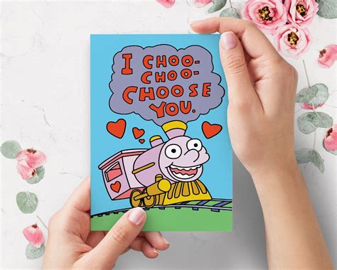 I Choo Choo Choose You Funny Anniversary Card for Him for Her - Etsy