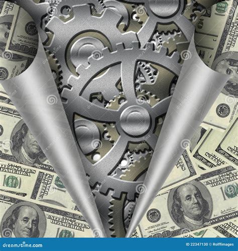 Money Machine Revealed stock illustration. Illustration of curtain