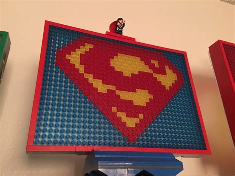 Superman LEGO mosaic light – Pugs & BRICKS