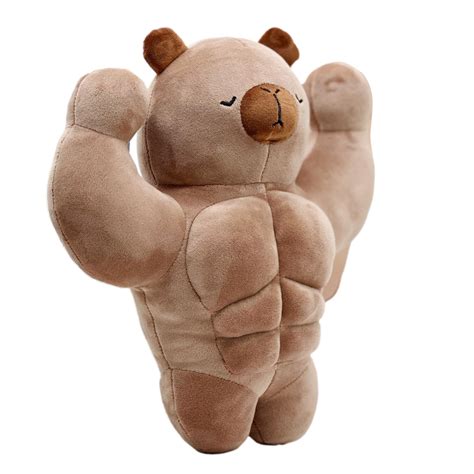 Buy OriotanCapybara Plush | Kawaii Plushies Capybara Muscle Man Stuffed