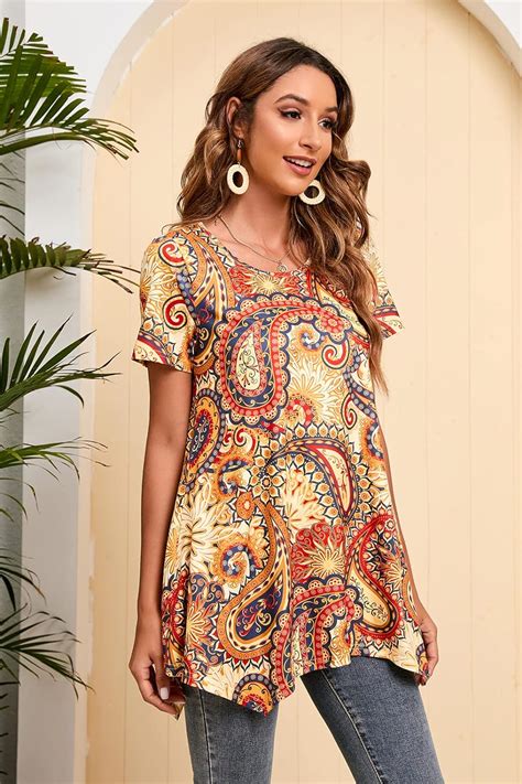 enmain womens casual tunic tops long sleeve ladies longline tunic