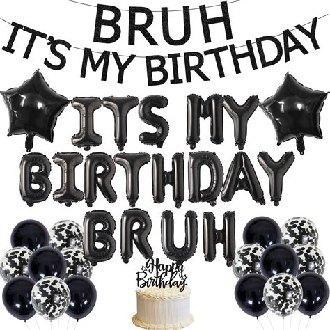 Amazon.com: Bruh Its My Birthday Decorations for Boys, Preteen and