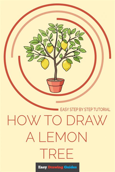 How to Draw a Lemon Tree - Really Easy Drawing Tutorial