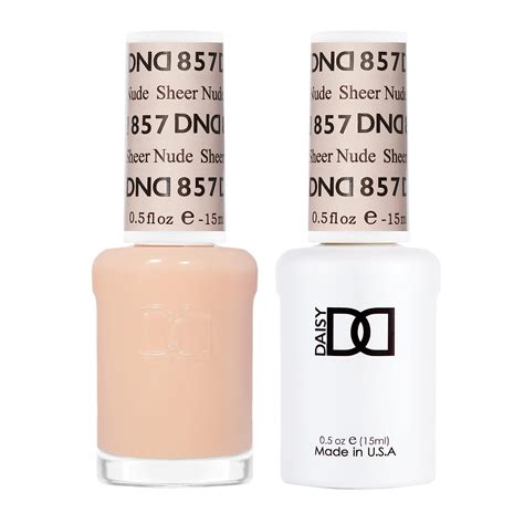 DND Duo Set - 1 each of Gel Polish and Nail Polish, 857 Sheer Nude, 0.5