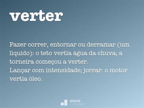 O Que Significa Verter