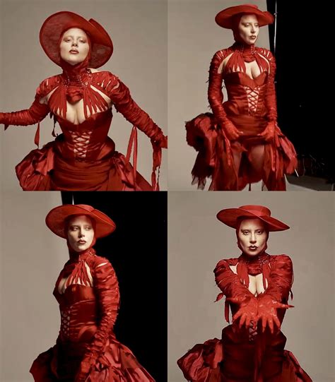 Lady Gaga Abracadabra Red Outfit