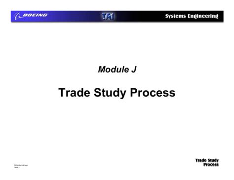 trade study process