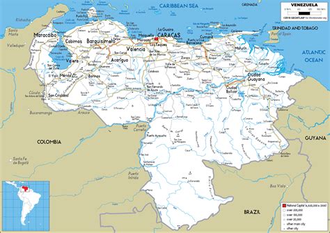 Large size Road Map of Venezuela - Worldometer